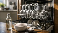 Essig in der Spülmaschine: so verschwinden Wasserflecken auf Gläsern wirklich