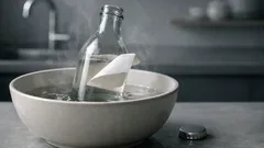 Etiketten von Glasflaschen entfernen: der Warmwasser-Trick, der wirklich funktioniert